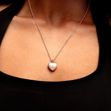 Load image into Gallery viewer, Diamond Set Heart Urn Ashes Necklace – Rose Gold
