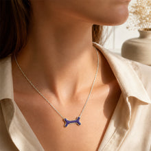 Load image into Gallery viewer, Lucky Bone Ashes Resin Necklace - Silver
