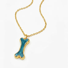 Load image into Gallery viewer, Secret Bone Ashes Resin Necklace - Gold
