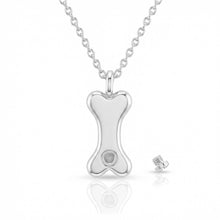 Load image into Gallery viewer, Dog Bone Urn Necklace - Silver
