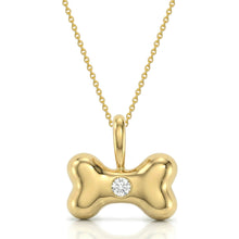 Load image into Gallery viewer, Dog Bone Urn Crystal Necklace - Gold
