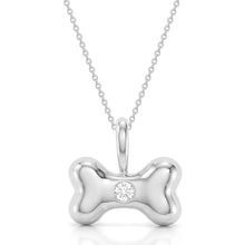 Load image into Gallery viewer, Dog Bone Urn Crystal Necklace - Silver
