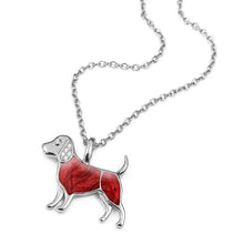Load image into Gallery viewer, Crystal Set Dog Ashes Resin Necklace - Silver
