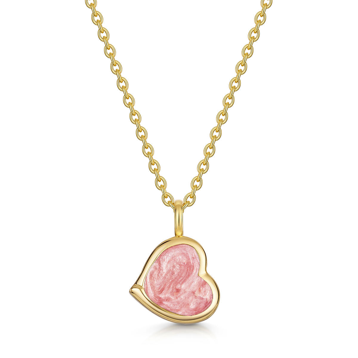 Drop Heart Ashes Resin Pendant - Gold