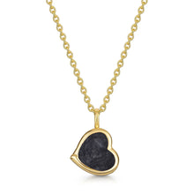 Load image into Gallery viewer, Drop Heart Ashes Resin Necklace - Solid 14k Gold
