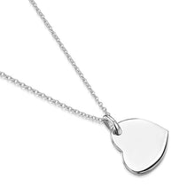 Load image into Gallery viewer, Drop Heart Personalised Necklace – Silver
