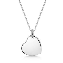 Load image into Gallery viewer, Drop Heart Personalised Necklace – Silver
