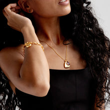 Load image into Gallery viewer, Drop Heart Birthstone Personalised Locket – Gold
