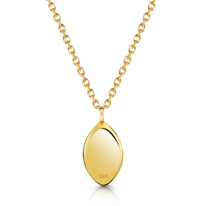 Oval Urn Ashes Necklace - Gold