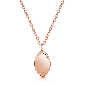 Oval Urn Ashes Necklace - Rose Gold