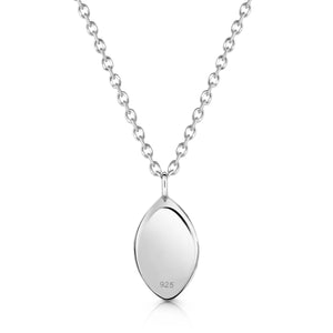 Oval Urn Ashes Necklace - Silver