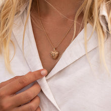Load image into Gallery viewer, Filigree Personalised Heart Locket – Rose Gold
