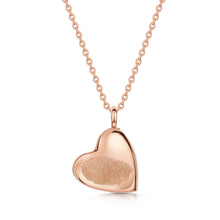 Load image into Gallery viewer, Fingerprint Drop Heart Urn Necklace - Rose Gold
