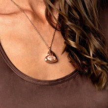 Load image into Gallery viewer, Fingerprint Drop Heart Urn Necklace - Rose Gold
