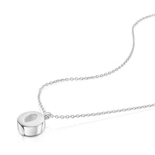 Load image into Gallery viewer, Fingerprint Silver Round Ashes Urn Necklace

