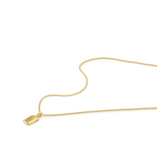 Load image into Gallery viewer, Fingerprint Ingot Tag Mens Necklace Gold
