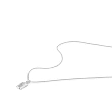 Load image into Gallery viewer, Fingerprint Ingot Tag Mens Necklace  Silver
