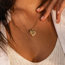 Load image into Gallery viewer, Full Scroll Heart Engraved Locket – Gold
