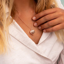 Load image into Gallery viewer, Full Scroll Heart Engraved Locket – Rose Gold
