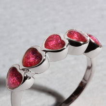 Load image into Gallery viewer, Heart Chain Ashes Resin Ring - Silver
