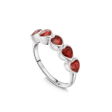 Load image into Gallery viewer, Heart Chain Ashes Resin Ring - Silver
