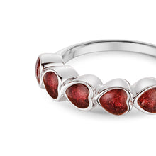 Load image into Gallery viewer, Heart Chain Ashes Resin Ring - Silver
