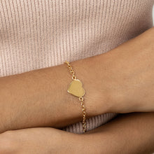 Load image into Gallery viewer, Heart Bracelet - Solid 14k Gold

