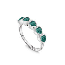 Load image into Gallery viewer, Heart Chain Ashes Resin Ring - Silver
