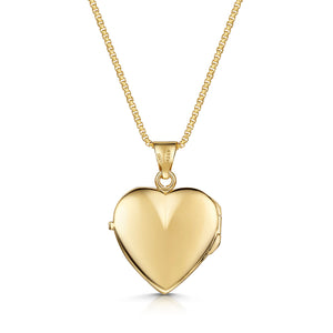 Italian Crossed Chains Personalised Heart Locket – Gold