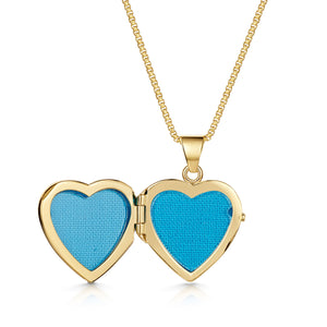 Italian Crossed Chains Personalised Heart Locket – Gold