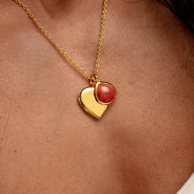 Load image into Gallery viewer, Heart Birthstone Personalised Locket – Gold

