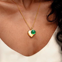 Load image into Gallery viewer, Heart Birthstone Personalised Locket – Gold
