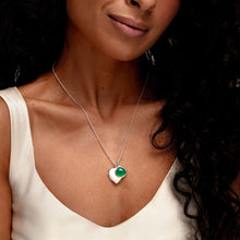 Load image into Gallery viewer, Heart Birthstone Personalised Locket – Silver
