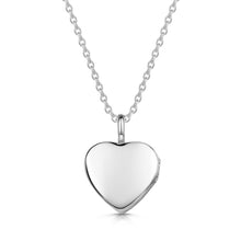Load image into Gallery viewer, Heart Locket Silver Fingerprint

