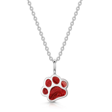 Paw Print Ashes Resin Pendant Silver – LOVELOX - Main Image