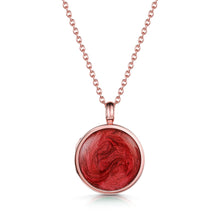 Load image into Gallery viewer, Round Ashes Resin Locket - Rose Gold
