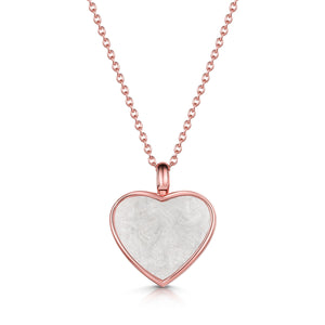 Heart Ashes Resin Necklace - Rose Gold