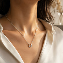 Load image into Gallery viewer, Horseshoe Ashes Resin Necklace - Silver
