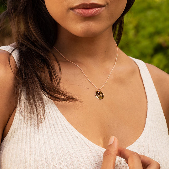 Initial Necklace - Rose Gold