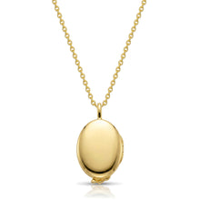 Load image into Gallery viewer, Angel Wing Oval Locket - Gold
