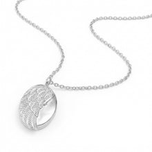 Load image into Gallery viewer, Angel Wing Oval Locket - Silver
