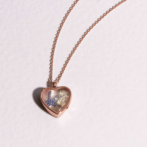 Floating Heart Memory Locket - Rose Gold