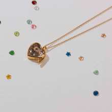 Load image into Gallery viewer, Floating Heart Memory Locket - Gold
