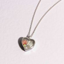 Load image into Gallery viewer, Floating Heart Memory Locket - Silver
