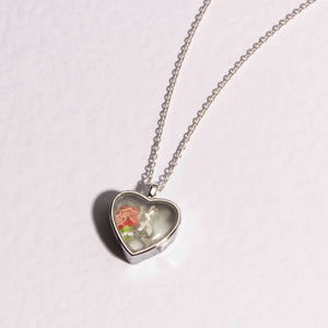 Floating Heart Memory Locket - Silver