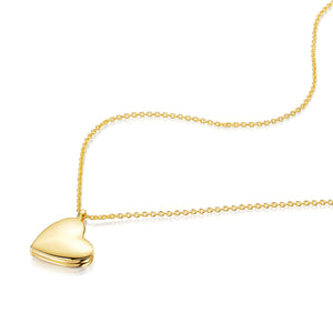 Drop Heart Locket - Gold