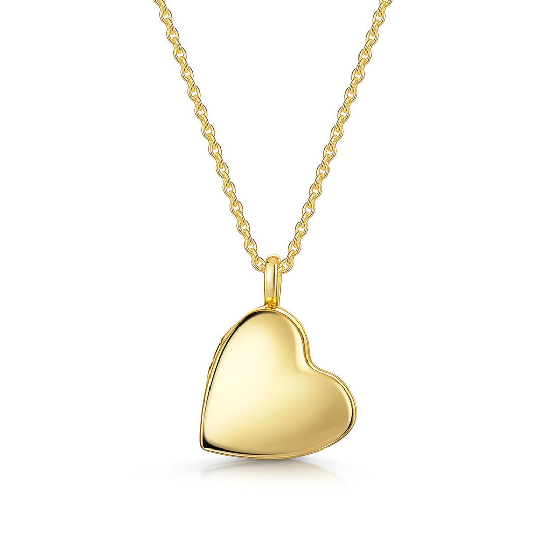 Drop Heart Locket - Gold