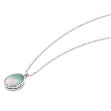 Load image into Gallery viewer, Mother Of Pearl Oval Locket - Silver
