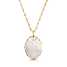 Load image into Gallery viewer, Large Oval Mother of Pearl Locket - Gold
