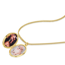 Load image into Gallery viewer, Large Oval Mother of Pearl Locket - Gold
